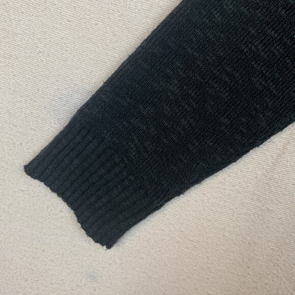 Eileen Fisher womens XS cardigan linen blend gray open front sweater casual mini - Picture 5 of 9